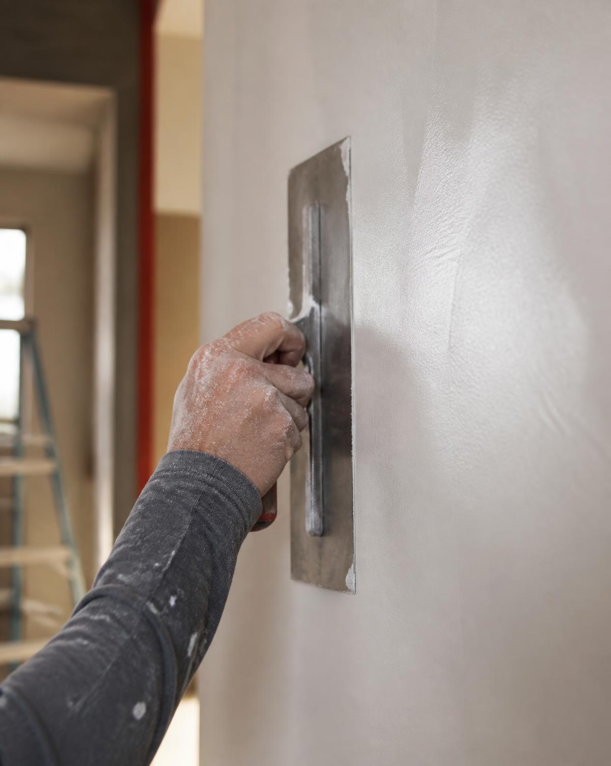 Professional wall finishing detail