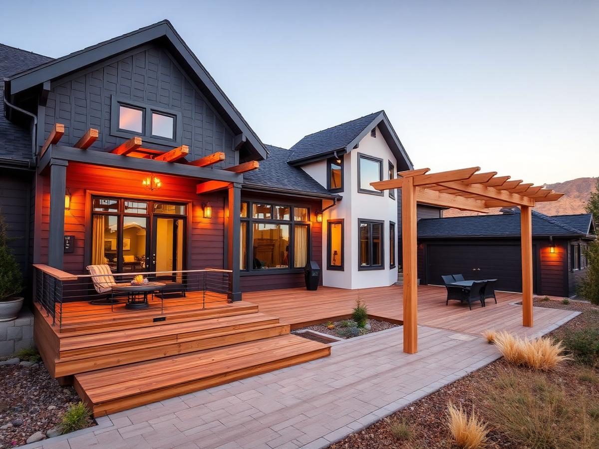 Refinished contemporary Colorado home exterior